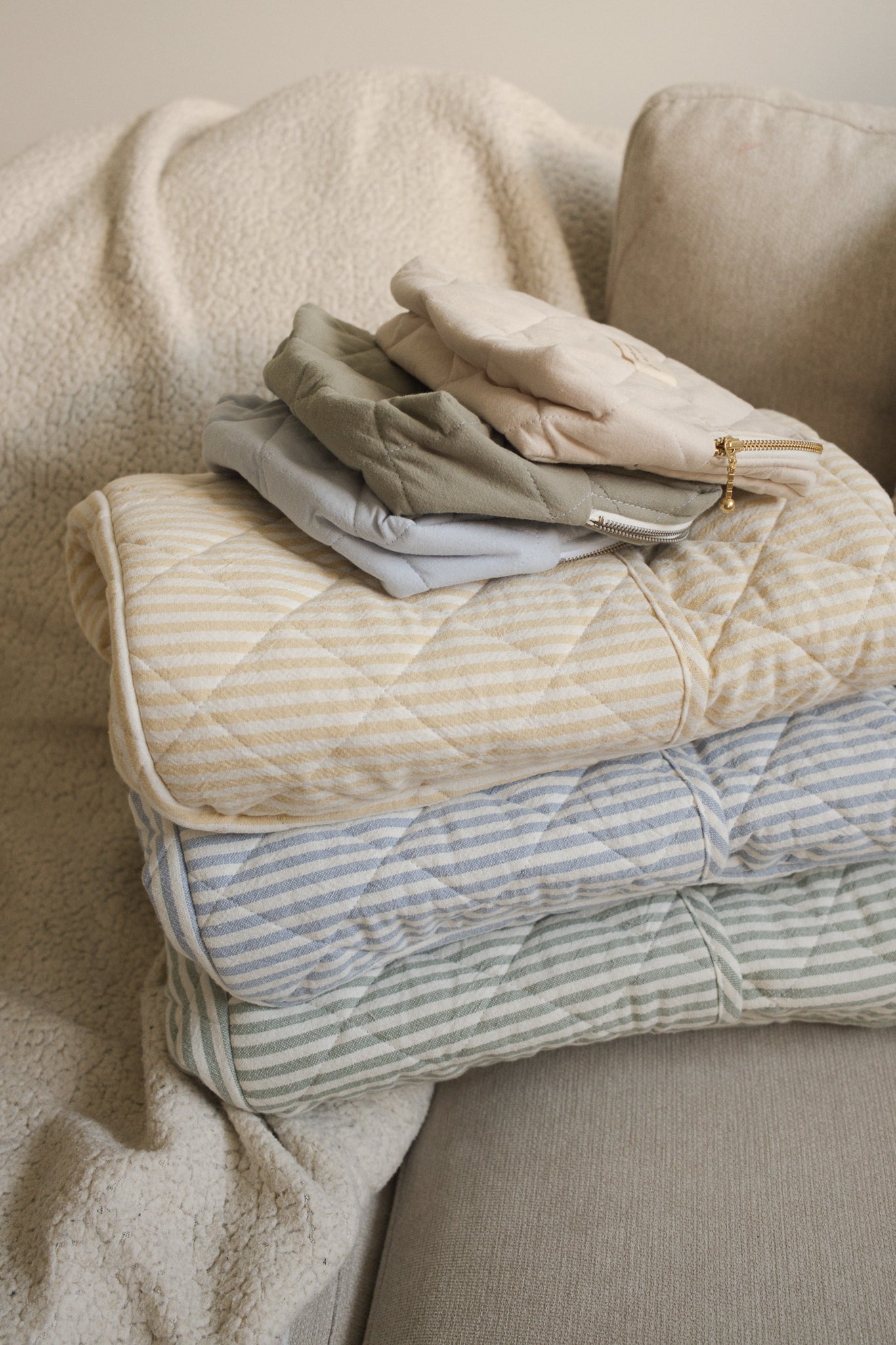 Organic cotton diaper bag - Striped collection