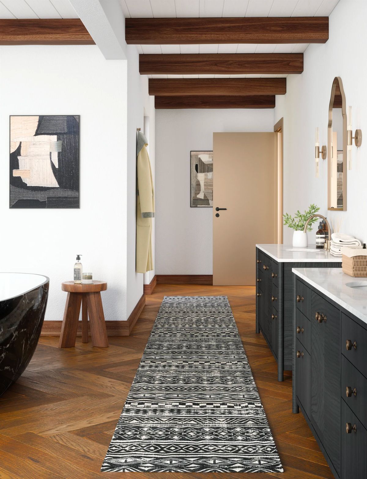 Nadine Black & White Rug