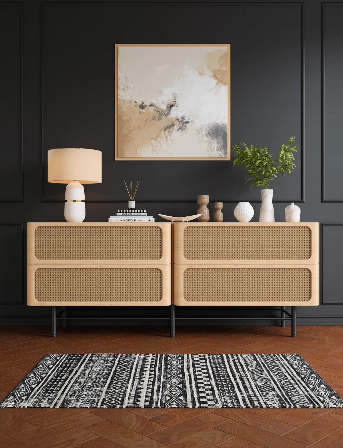 Nadine Black & White Rug