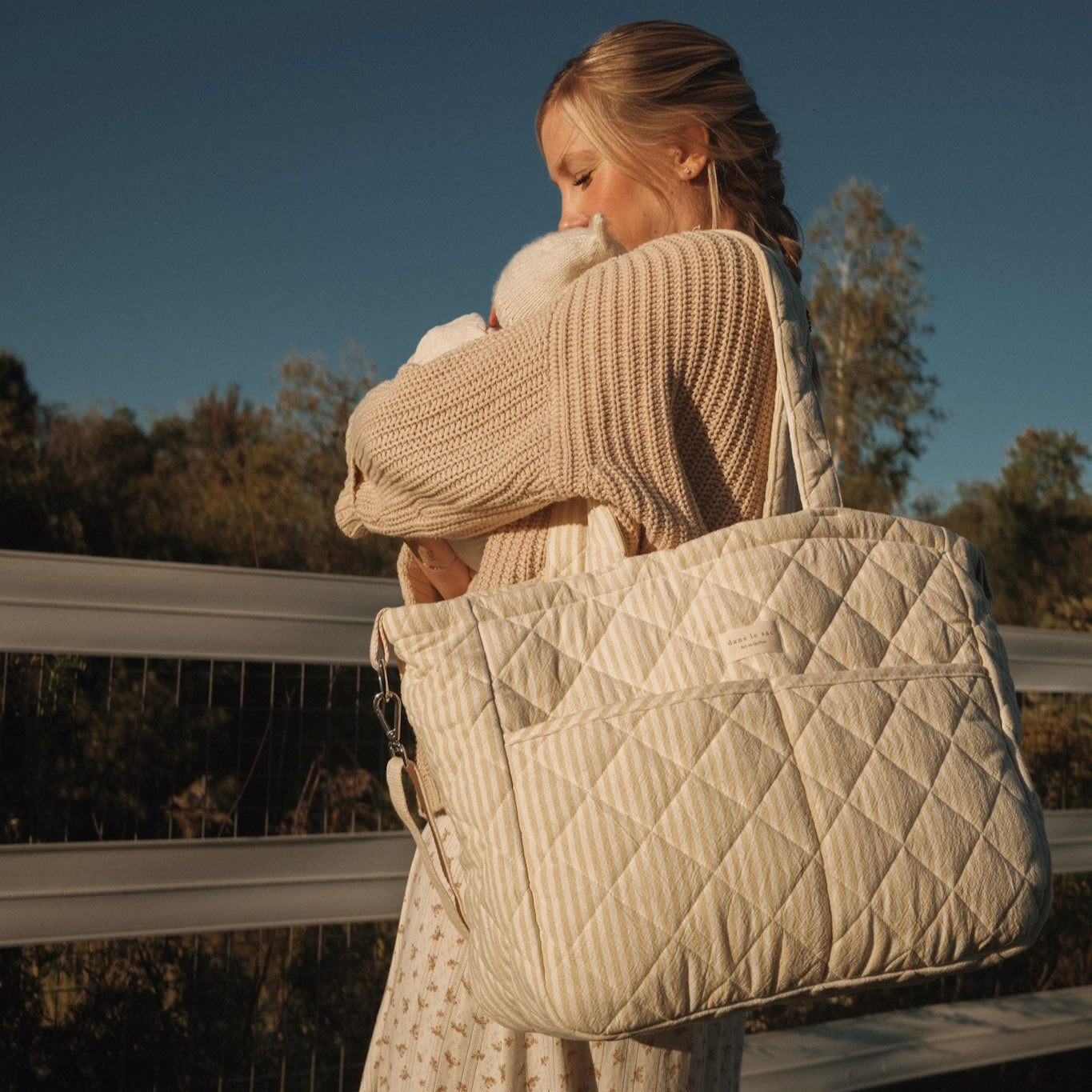 Organic cotton diaper bag - Striped collection