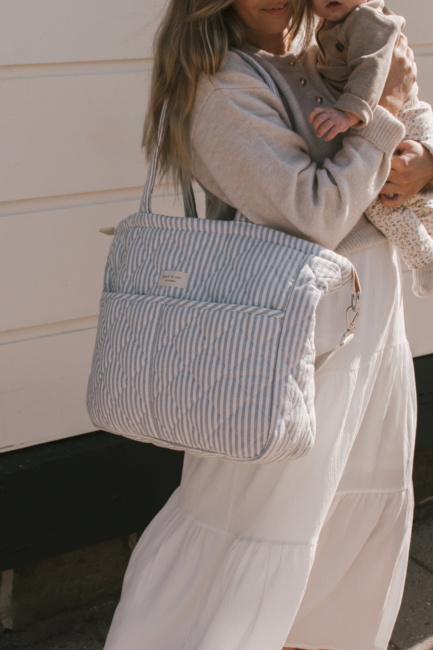 Organic cotton diaper bag - Striped collection