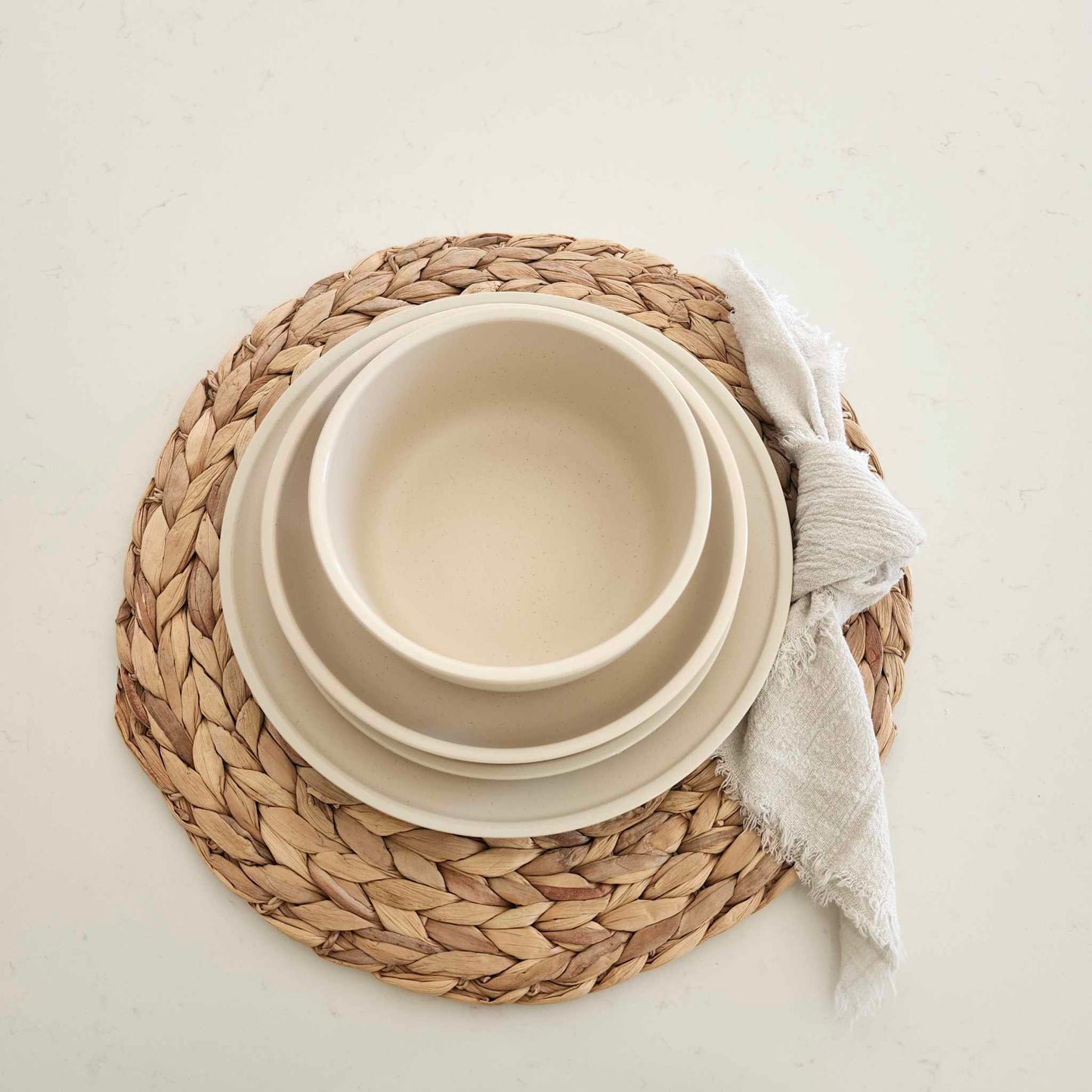 Ceramic dishes (cream white)