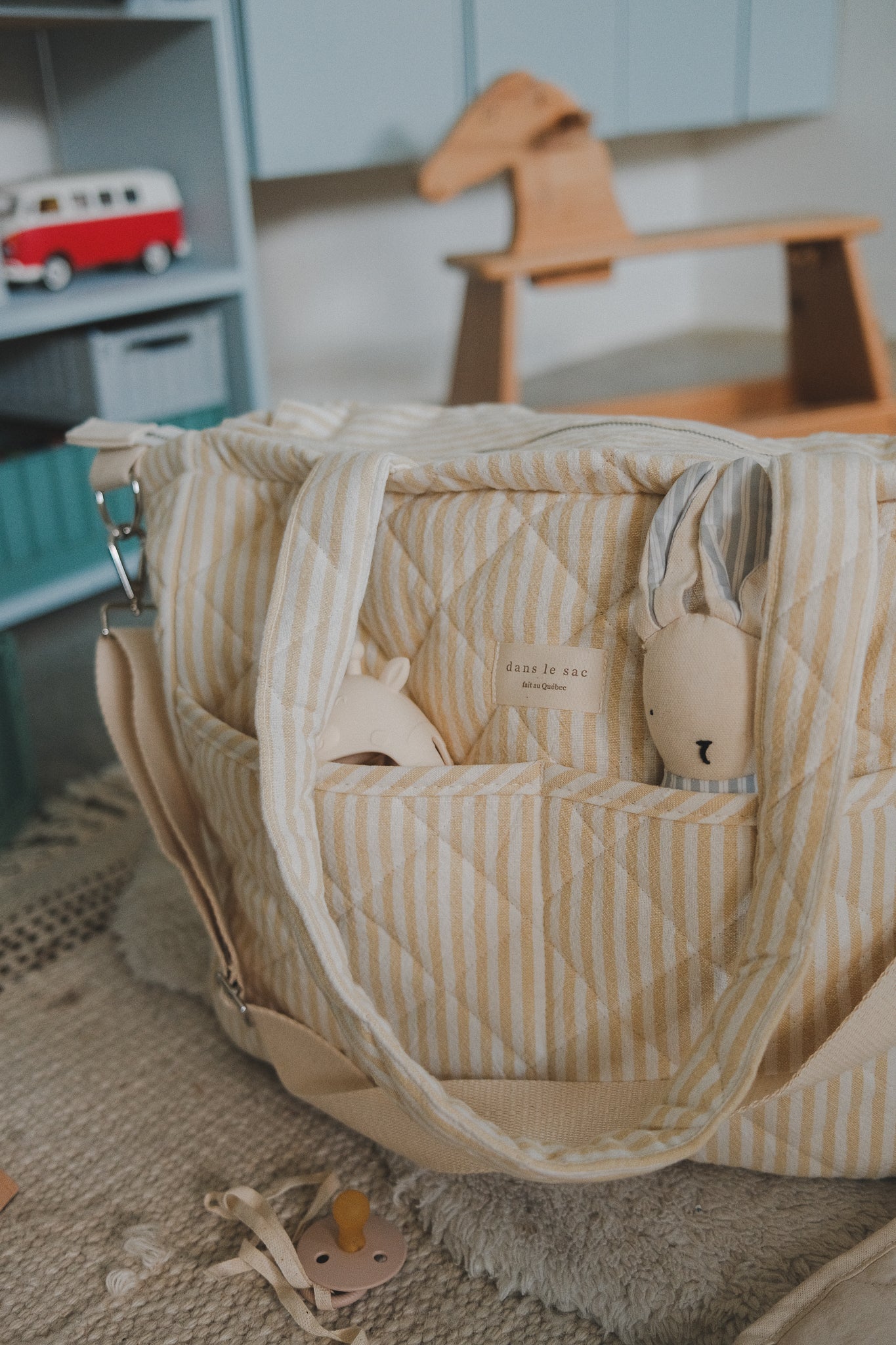 Organic cotton diaper bag - Striped collection